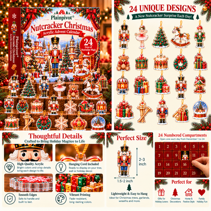 Plainpivot® Nutcracker Christmas Acrylic Advent Calendar