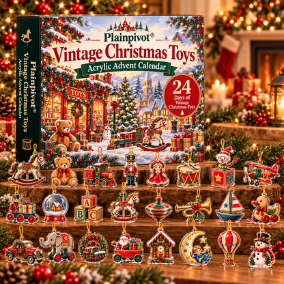 Plainpivot® Vintage Christmas Toys Acrylic Advent Calendar