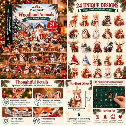 Plainpivot® Woodland Animals Acrylic Advent Calendar
