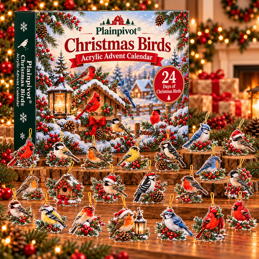 Plainpivot® Christmas Birds Acrylic Advent Calendar