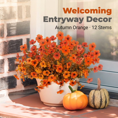 💥Hot Sale 70% Off 🍂 Autumn Violet Silk Flower Bouquet — 12 Pieces