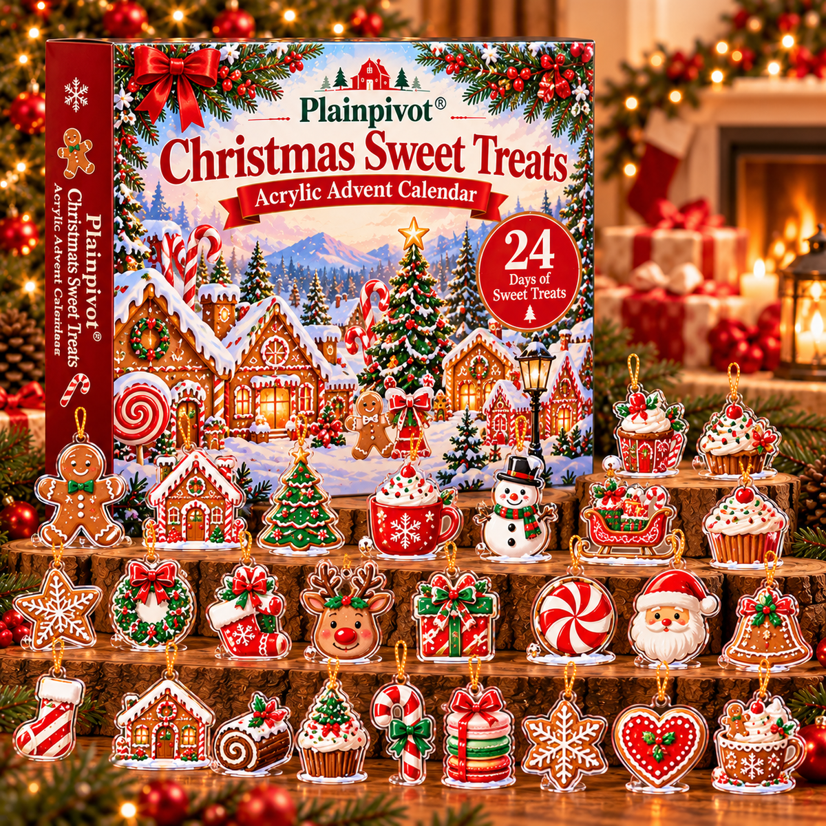 Plainpivot® Christmas Sweet Treats Acrylic Advent Calendar