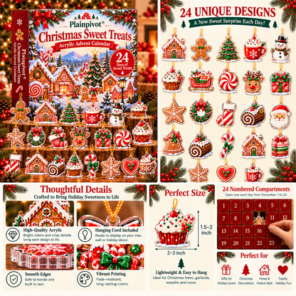 Plainpivot® Christmas Sweet Treats Acrylic Advent Calendar