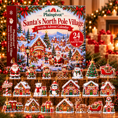 Plainpivot® Santa's North Pole Village Acrylic Advent Calendar