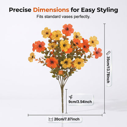 💥Hot Sale 70% Off 🍂 Autumn Violet Silk Flower Bouquet — 12 Pieces